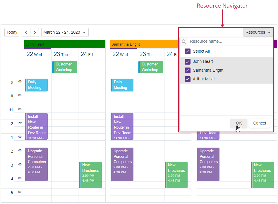 Scheduler - Resource Navigator