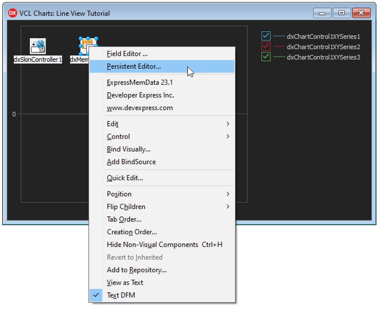 Vcl Charts Line View Tutorial Step Bind Series To Data Vcl