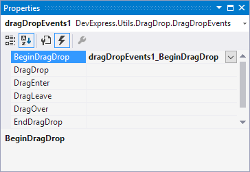 Drag and Drop Events