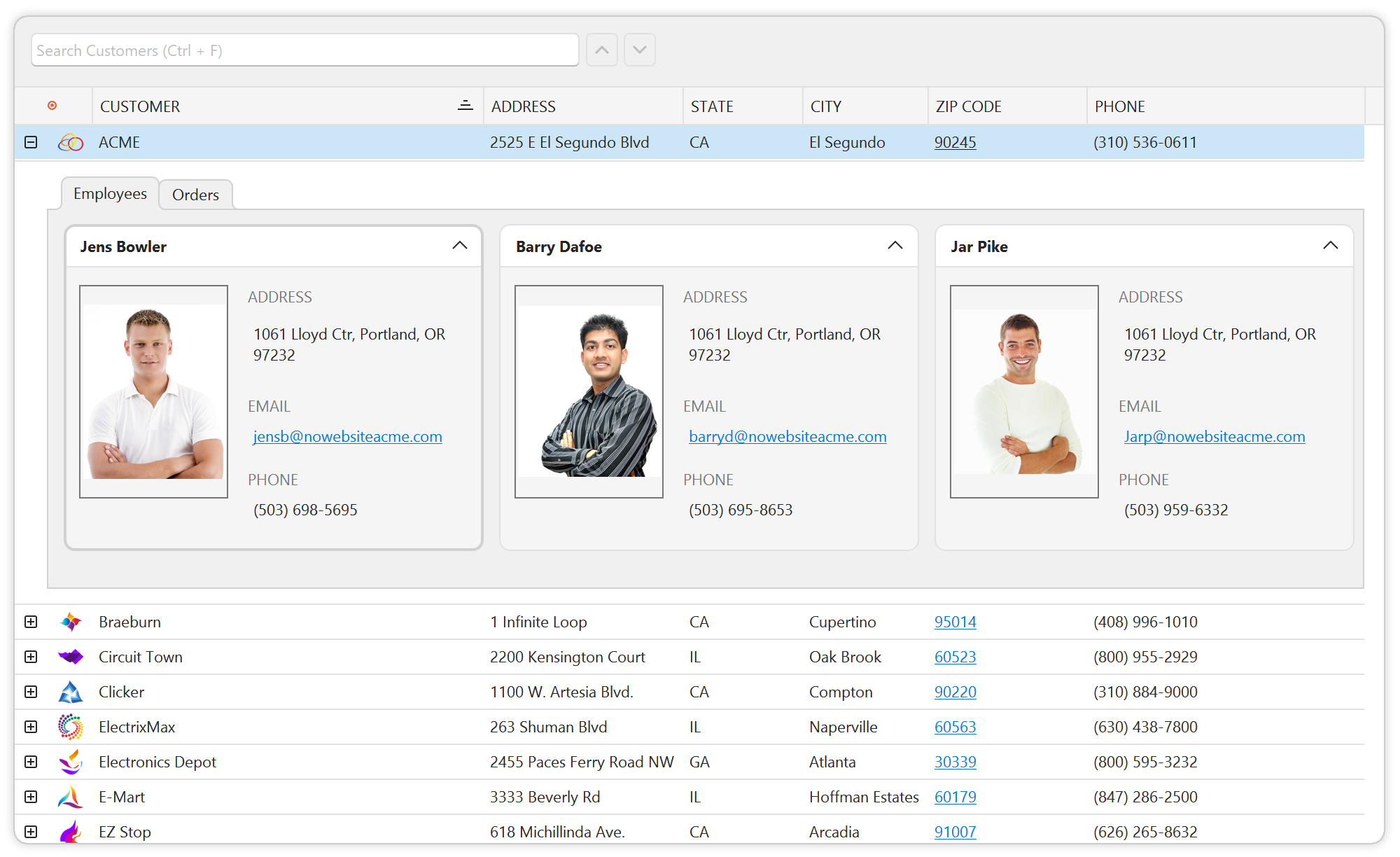 Master Detail Relationships Winforms Controls Devexpress Documentation