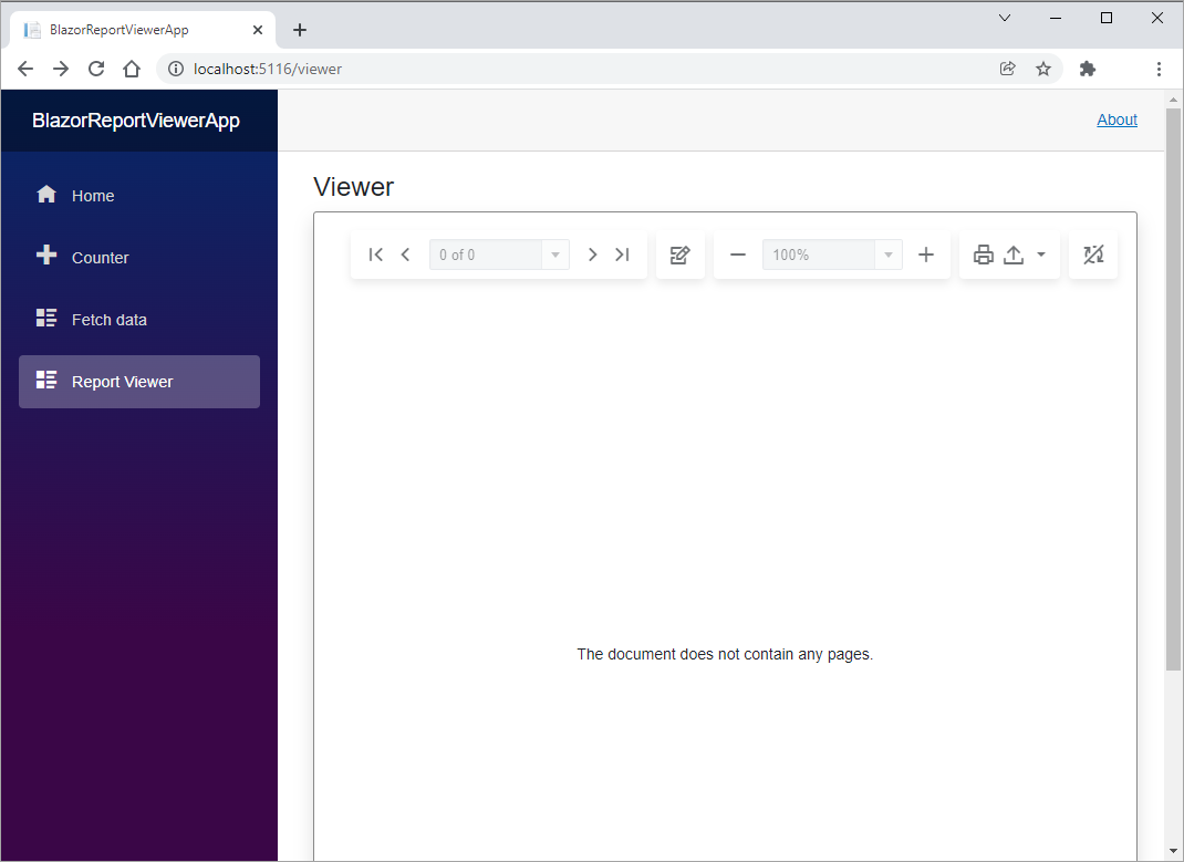 Create Blazor Server Side Report Viewer Application From Microsoft Template In Visual Studio