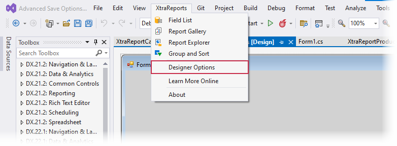 design-panels-xtrareports-menu