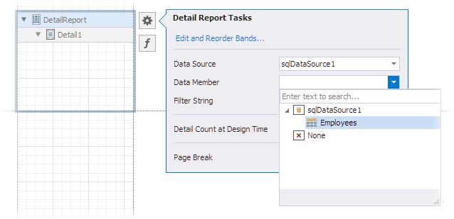 Bind a Report to Multiple Data Sources - Specify the First Data Member