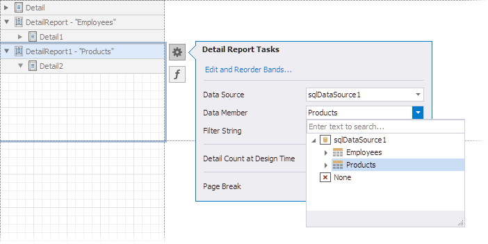 Multiple Data Tables - Specify Next Detail Report Band Data Source