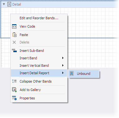 Multiple Data Tables - Add Detail Report Band