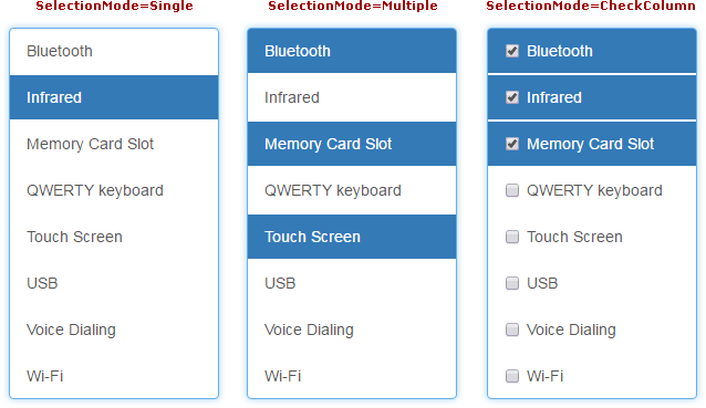 BootstrapListBox_SelectionModes