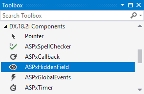 HiddenField in Toolbox