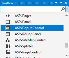 PopupControl in Toolbox