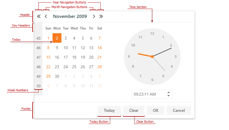 ASPxDateEdit_CalendarSection