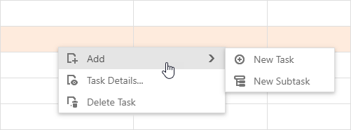 Gantt - Built-in Context Menu