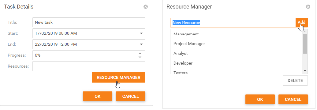 Gantt - Open Resource Manager