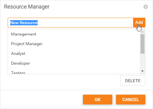 Gantt - New Resource