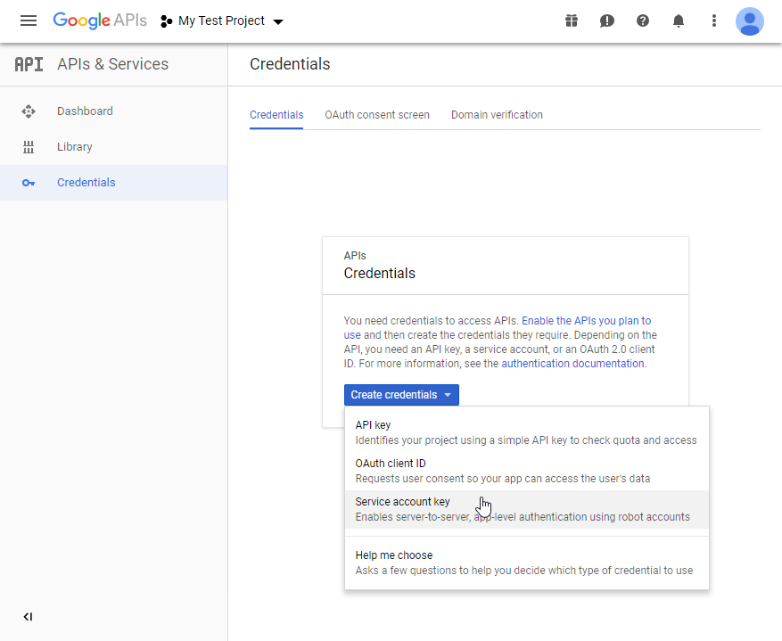Google Drive API - Credentials