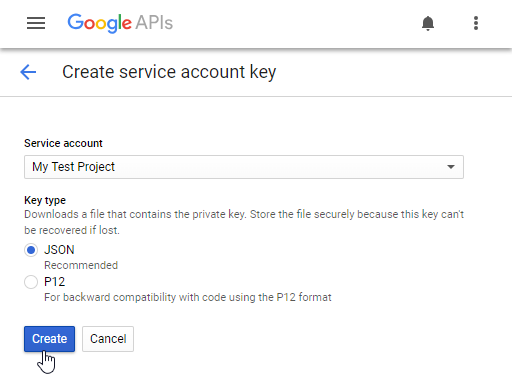 Google Drive API - Service Account Key