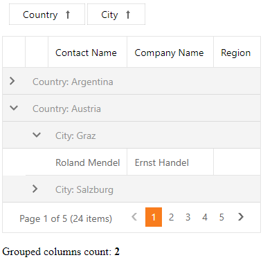 ASPxGridView - GroupCount