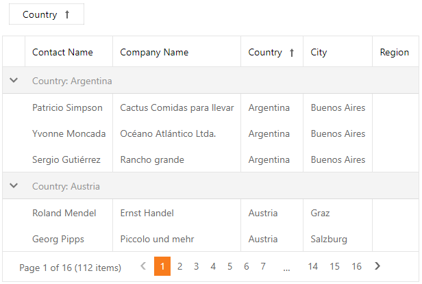 ASPxGridView - Grouping