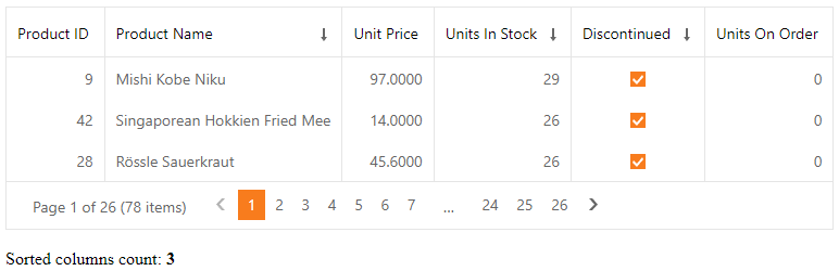 ASPxGridView - SortCount