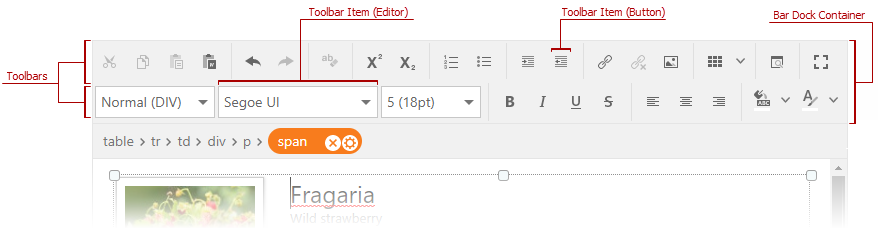 HTML Editor Toolbar