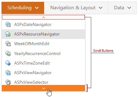 ASPxMenu - Scroll Buttons