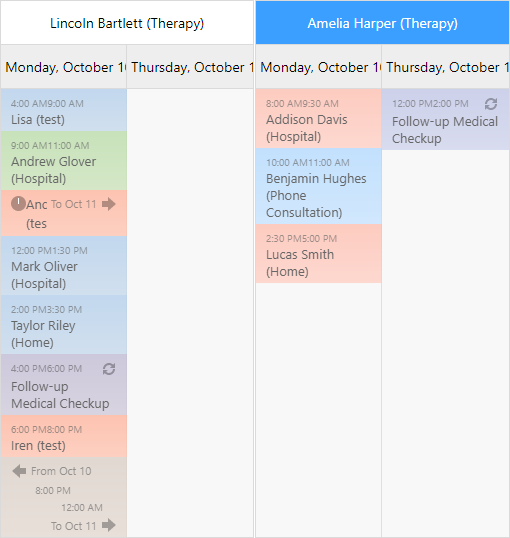 WeekView.CellAutoHeightOptions - ASPxSchedulerOptionsCellAutoHeight.Mode = FitToContent