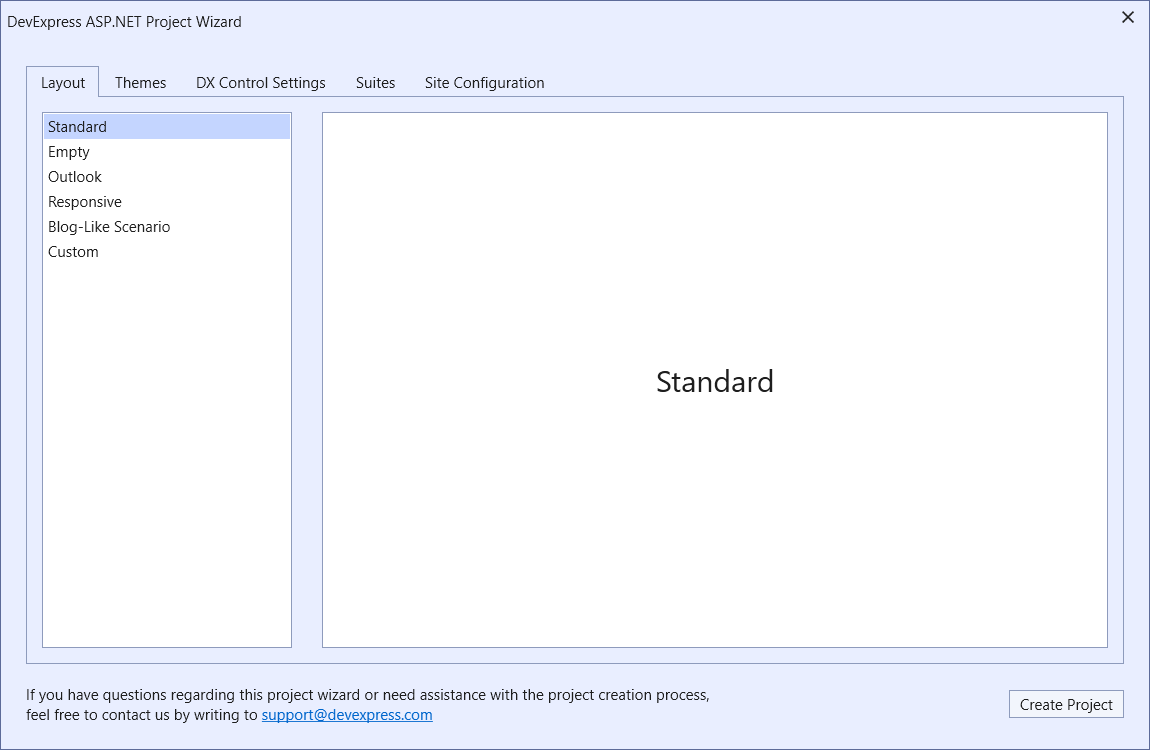 A standard ASP.NET web application