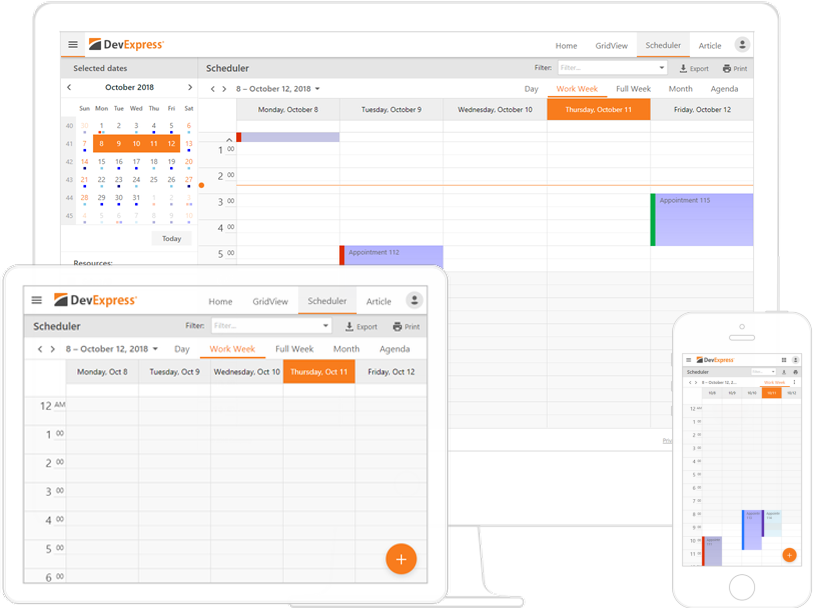 Responsive Web Application Asp Net Web Forms Controls Devexpress