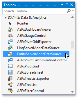 ASP.NET Server Mode - Add Entity Component