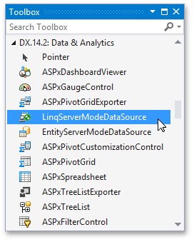 ASP.NET Server Mode - Add LINQ Component