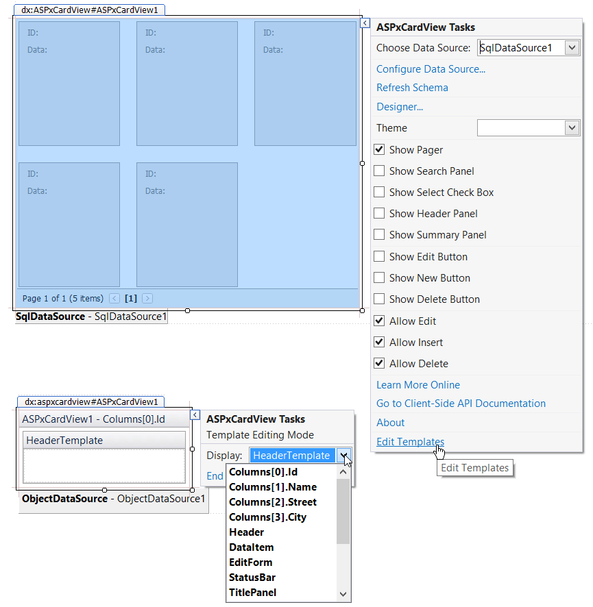 ASPxCardView_Design_Templates