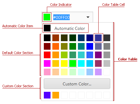 Color Editor, ASP.NET Web Forms Controls