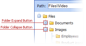 ASPxFileManager - Expand Buttons