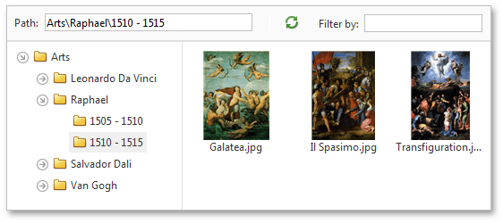 ASPxFileManager - Thumbnails