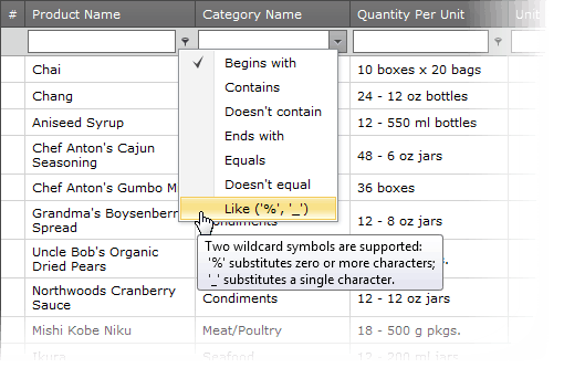 ASPxGridView_ShowFilterRowMenuLikeItem