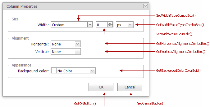 ASPxHtmlEditor-ClientAPI-ColumnProperties