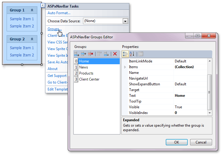ASPxNavBar_GroupsEditor