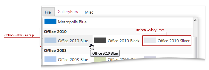 ASPxRibbon_GalleryItemAndGroup