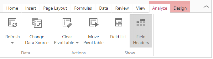 ASPxSpreadsheet_PivotTables_AnalyzeTab