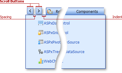 ASPxTabControl - ScrollButtons
