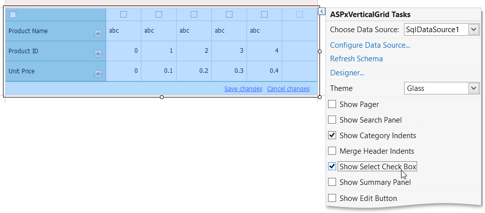 ASPxVerticalGrid-ShowSelectCheckBox