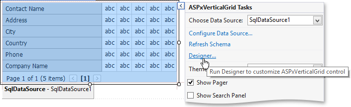 ASPxVerticalGrid-SmartTag-Designer