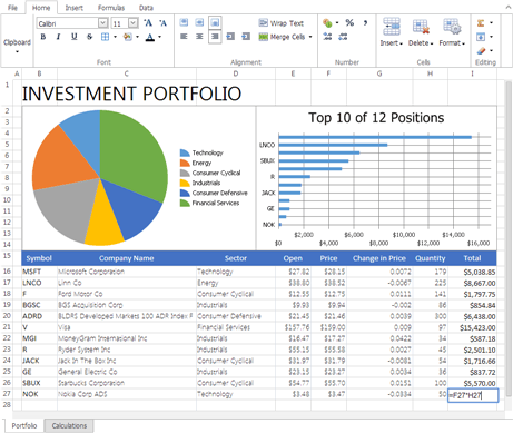 osx spreadsheet