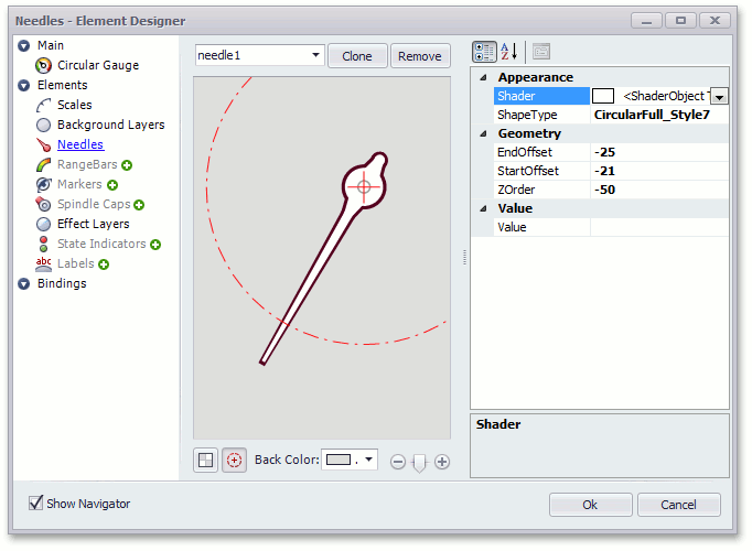 Designer - Needles Settings