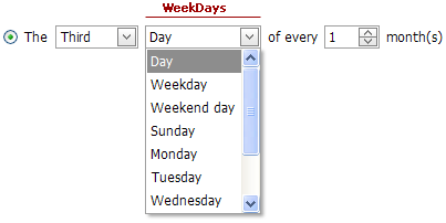 MonthlyRecurrenceWeekDays