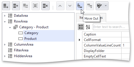 PivotGrid - Delete group using designer