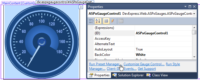 Property Grid - Run Preset Manager 