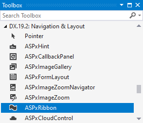 ASPxRibbon Toolbox