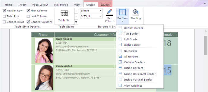 Tables_Shading