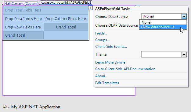 SpecifyPivotGridDataSource