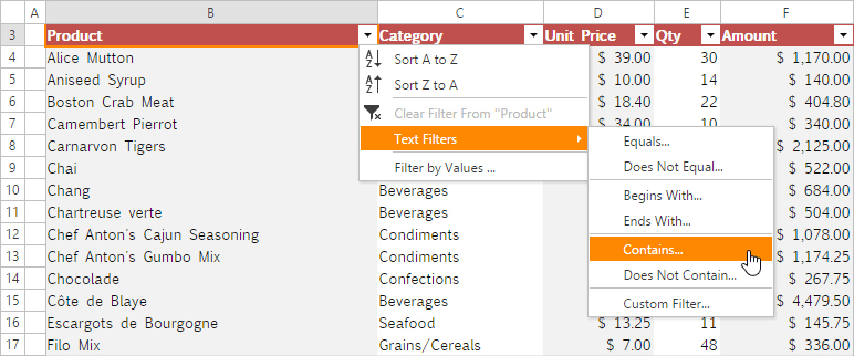 Spreadsheet_ApplyTextFilter