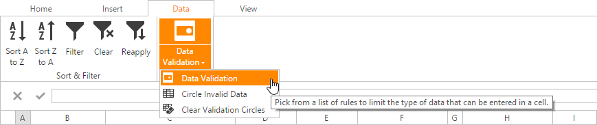 DataValidationRibbon